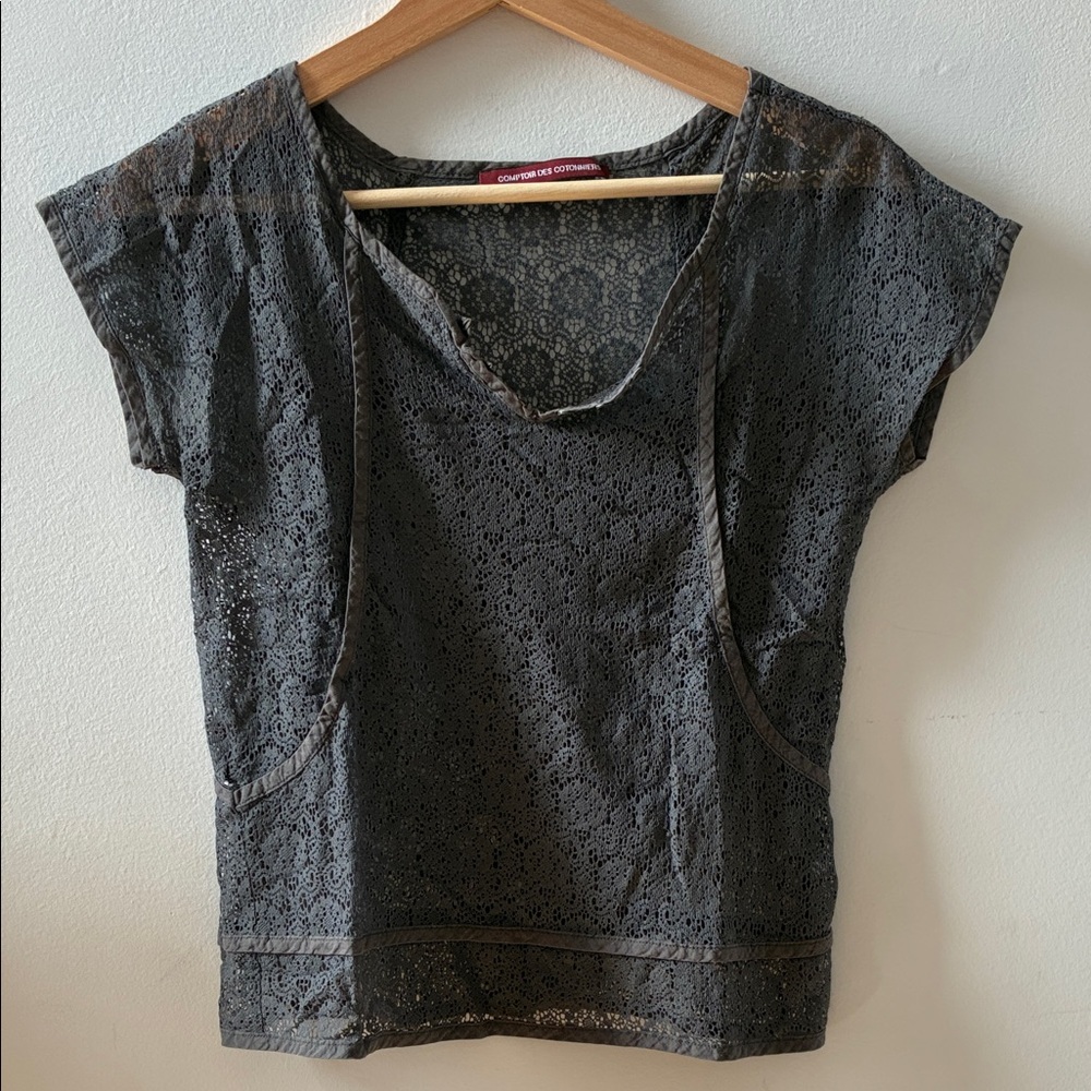 Comptoir Des Cotonniers Sheer Grey Tee